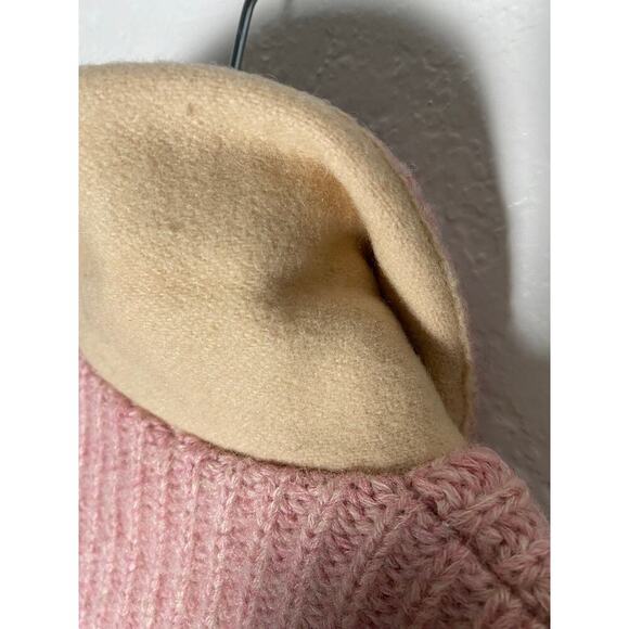 A.P.C. Women's Button Front Heavy Knit Cardigan Sweater Pockets Dusty Pink NWOT - Picture 6 of 8